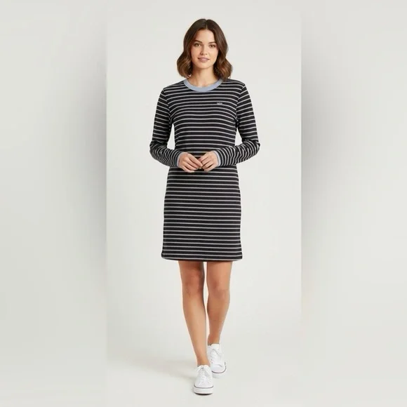 Vans | Tops | Vans Striped Longsleeve Tshirt Dress | Poshmark